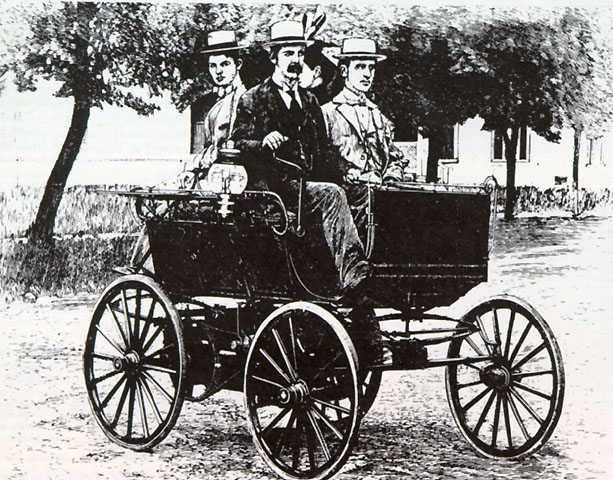One of the first petrol powered cars!