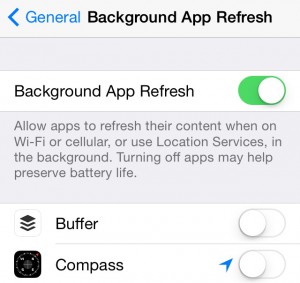 Background App Refresh on iOS7