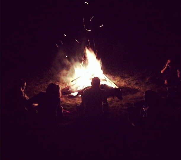 Telling stories around the campfire